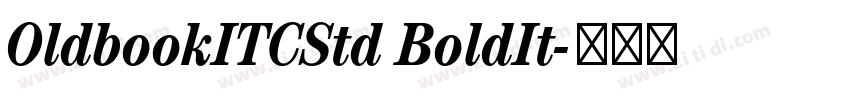 OldbookITCStd BoldIt字体转换